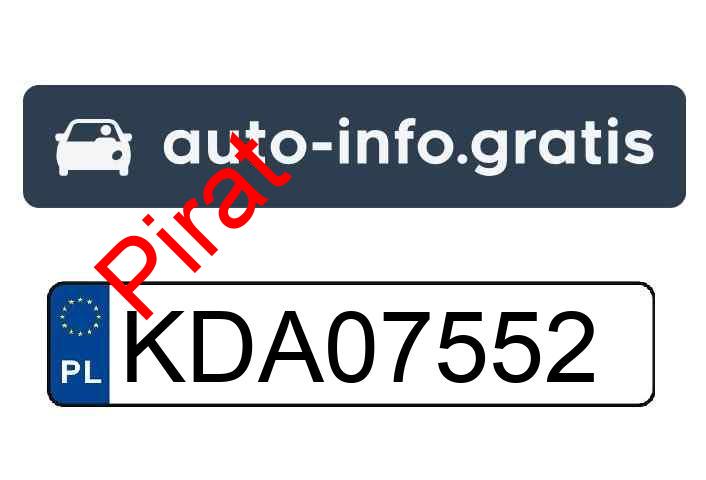 Pirat drogowy w pojeździe o numerach rejestracyjnych KDA07552