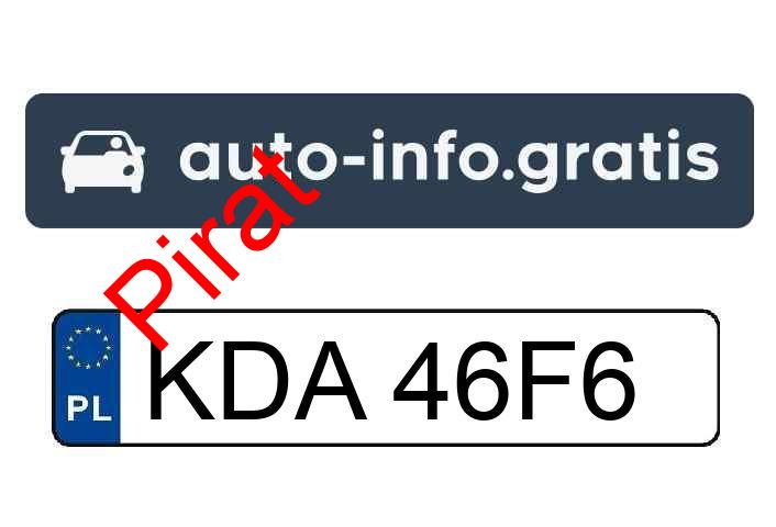 Pirat drogowy w pojeździe o numerach rejestracyjnych KDA46F6