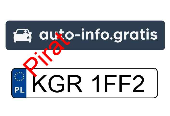 Pirat drogowy w pojeździe o numerach rejestracyjnych KGR1FF2