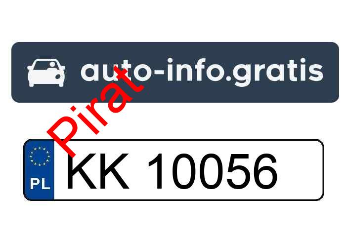 Pirat drogowy w pojeździe o numerach rejestracyjnych KK10056