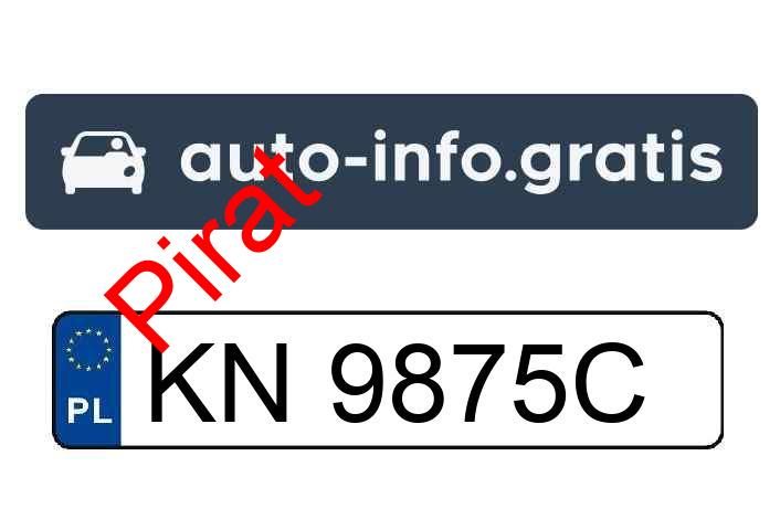 Pirat drogowy w pojeździe o numerach rejestracyjnych KN9875C