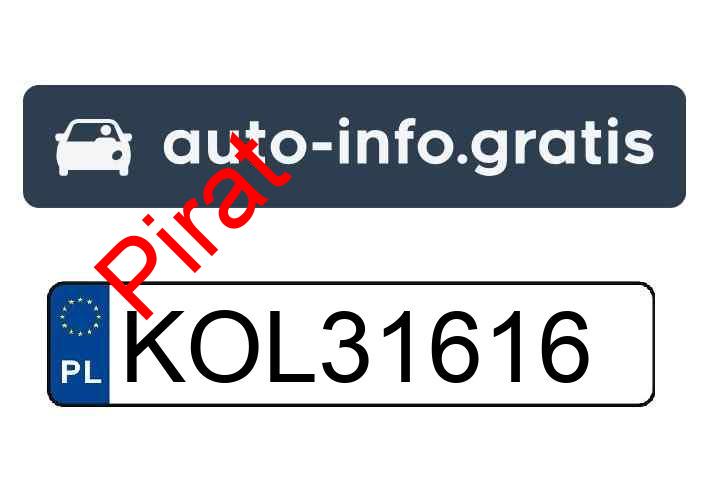 Pirat drogowy w pojeździe o numerach rejestracyjnych KOL31616