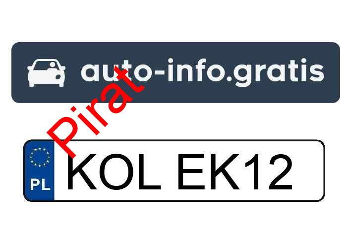 Pirat drogowy w pojeździe o numerach rejestracyjnych KOLEK12