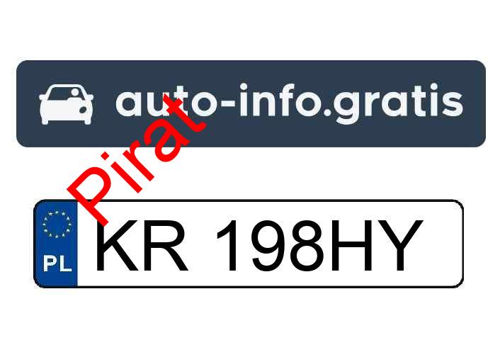 Pirat drogowy w pojeździe o numerach rejestracyjnych KR198HY
