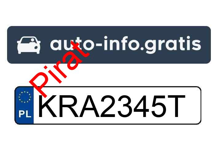 Pirat drogowy w pojeździe o numerach rejestracyjnych KRA2345T