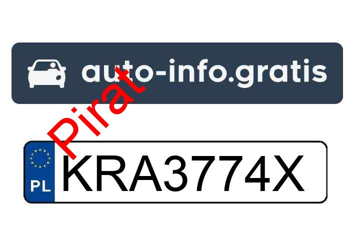 Pirat drogowy w pojeździe o numerach rejestracyjnych KRA3774X