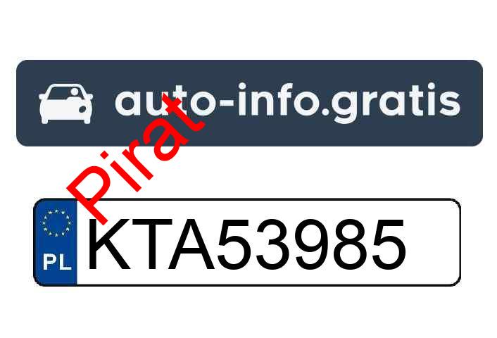 Pirat drogowy w pojeździe o numerach rejestracyjnych KTA53985