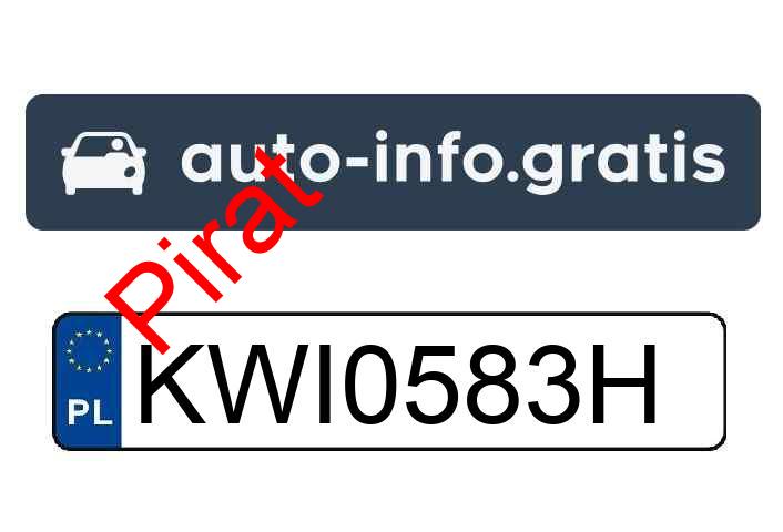 Pirat drogowy w pojeździe o numerach rejestracyjnych KWI0583H