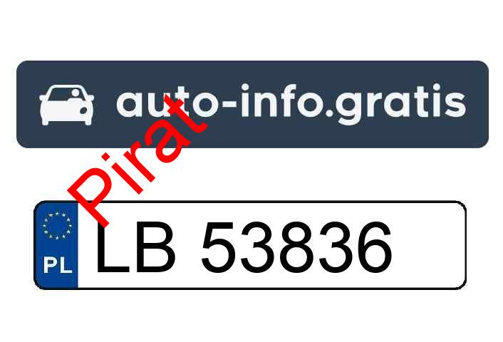 Pirat drogowy w pojeździe o numerach rejestracyjnych LB53836