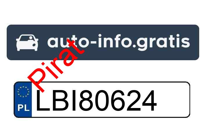Pirat drogowy w pojeździe o numerach rejestracyjnych LBI80624