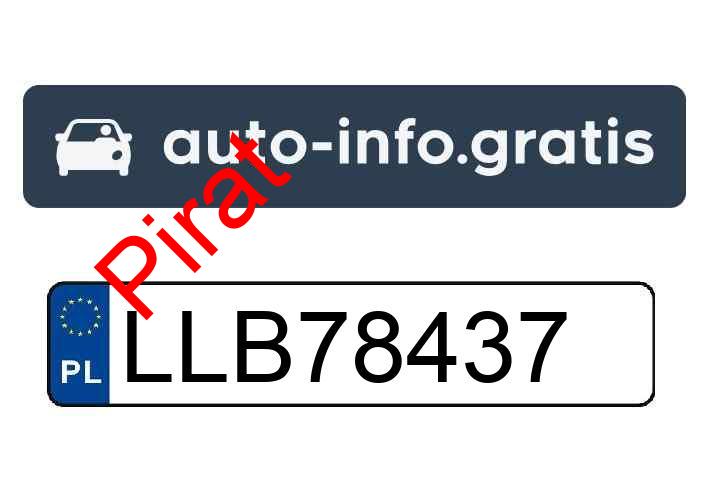 Pirat drogowy w pojeździe o numerach rejestracyjnych LLB78437