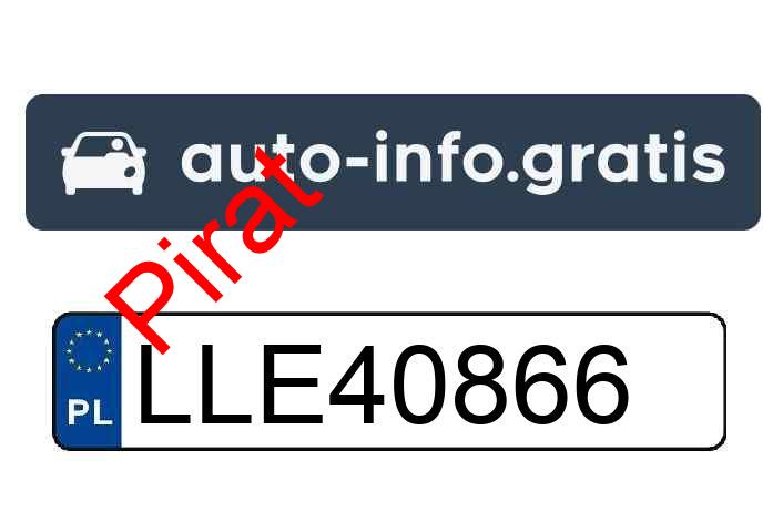 Pirat drogowy w pojeździe o numerach rejestracyjnych LLE40866