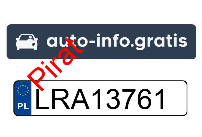 Pirat drogowy w pojeździe o numerach rejestracyjnych LRA13761