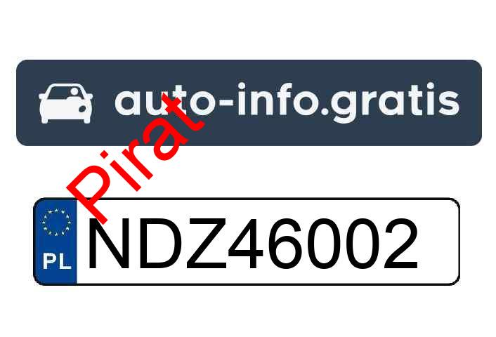 Pirat drogowy w pojeździe o numerach rejestracyjnych NDZ46002
