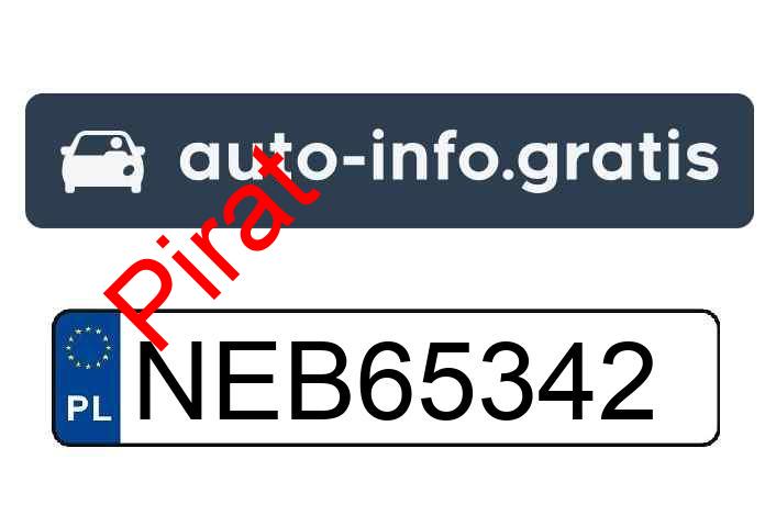 Pirat drogowy w pojeździe o numerach rejestracyjnych NEB65342
