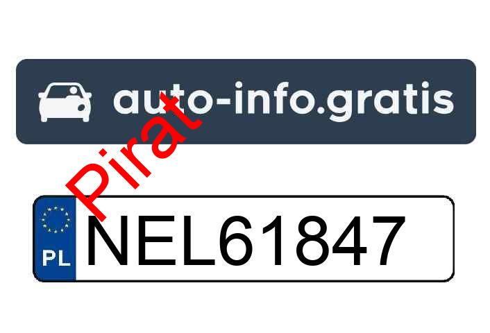 Pirat drogowy w pojeździe o numerach rejestracyjnych NEL61847