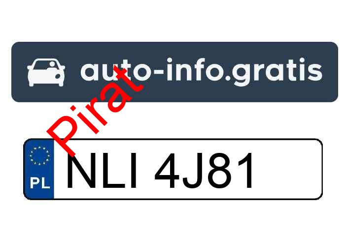 Pirat drogowy w pojeździe o numerach rejestracyjnych NLI4J81