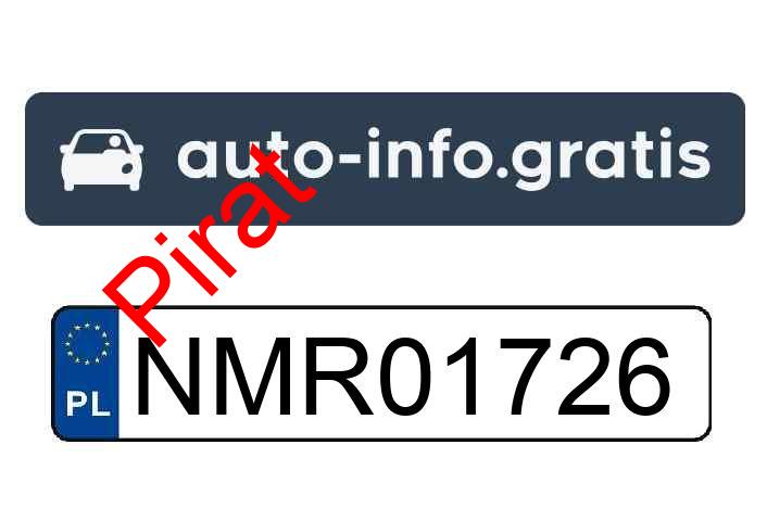 Pirat drogowy w pojeździe o numerach rejestracyjnych NMR01726