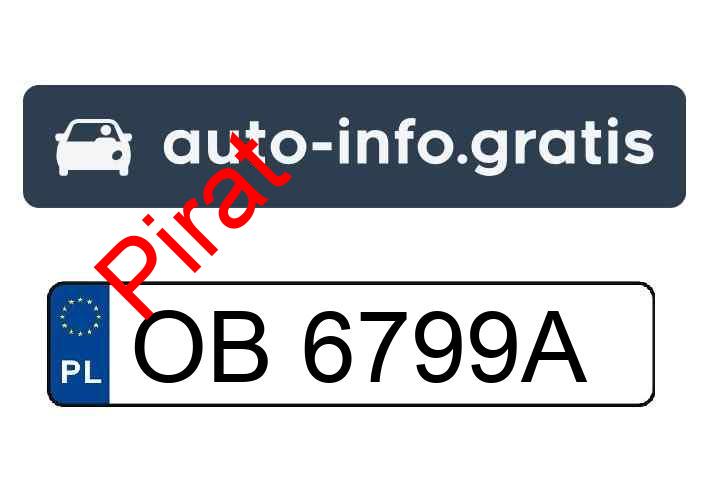 Pirat drogowy w pojeździe o numerach rejestracyjnych OB6799A