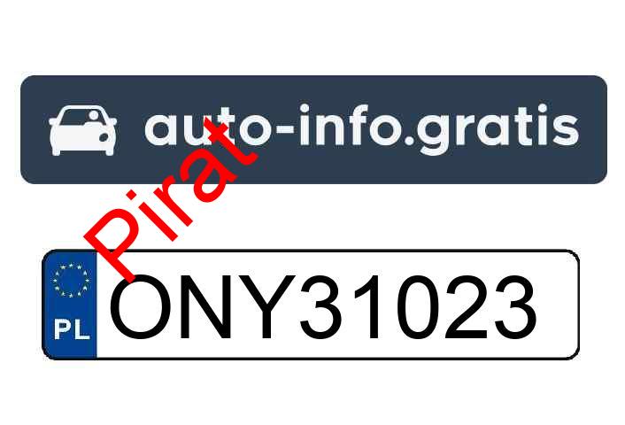 Pirat drogowy w pojeździe o numerach rejestracyjnych ONY31023