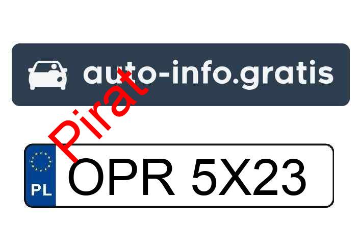 Pirat drogowy w pojeździe o numerach rejestracyjnych OPR5X23