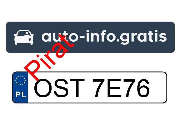 Pirat drogowy w pojeździe o numerach rejestracyjnych OST7E76