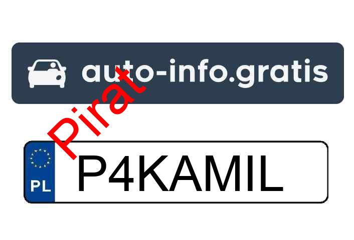 Pirat drogowy w pojeździe o numerach rejestracyjnych P4KAMIL
