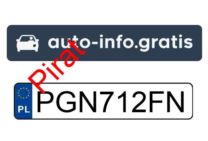 Pirat drogowy w pojeździe o numerach rejestracyjnych PGN712FN