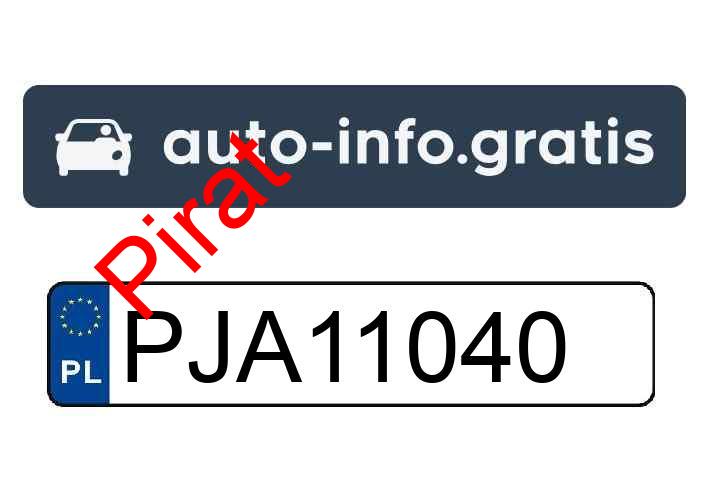 Pirat drogowy w pojeździe o numerach rejestracyjnych PJA11040