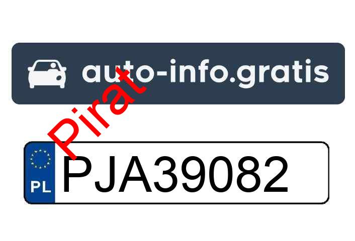Pirat drogowy w pojeździe o numerach rejestracyjnych PJA39082