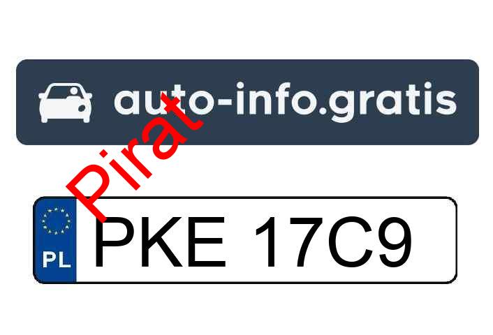 Pirat drogowy w pojeździe o numerach rejestracyjnych PKE17C9