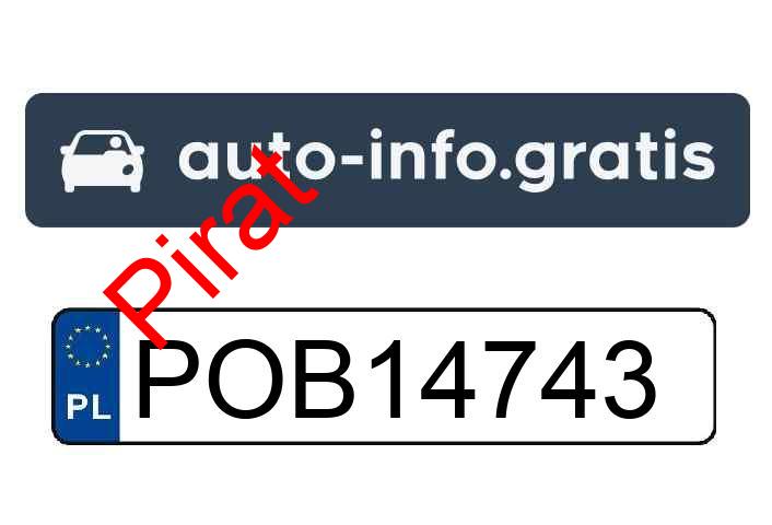 Pirat drogowy w pojeździe o numerach rejestracyjnych POB14743