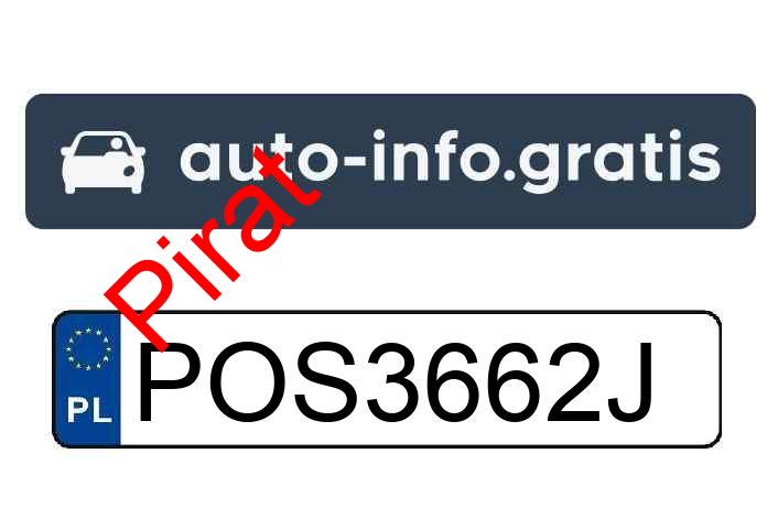 Pirat drogowy w pojeździe o numerach rejestracyjnych POS3662J