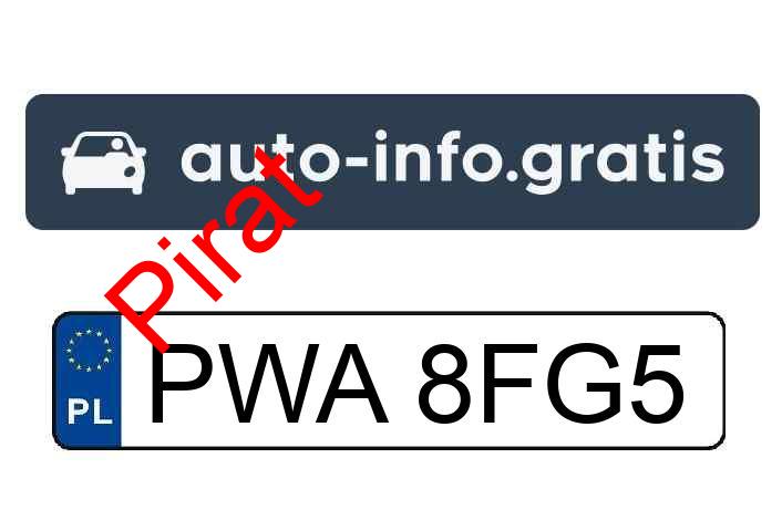 Pirat drogowy w pojeździe o numerach rejestracyjnych PWA8FG5