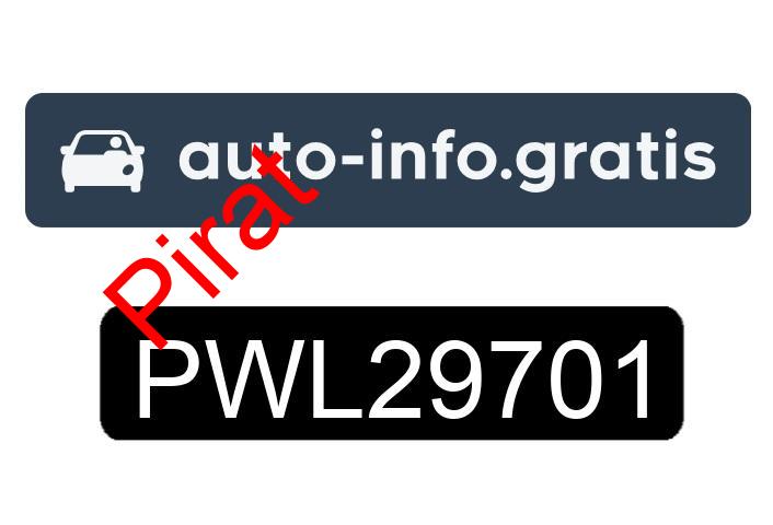 Pirat drogowy w pojeździe o numerach rejestracyjnych PWL29701