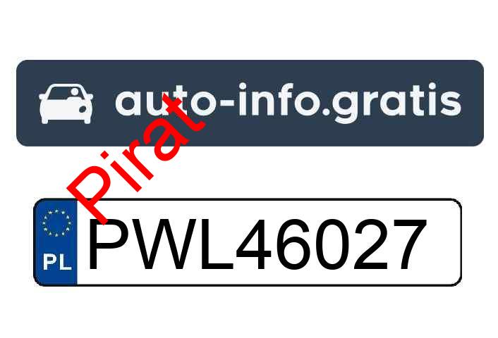 Pirat drogowy w pojeździe o numerach rejestracyjnych PWL46027