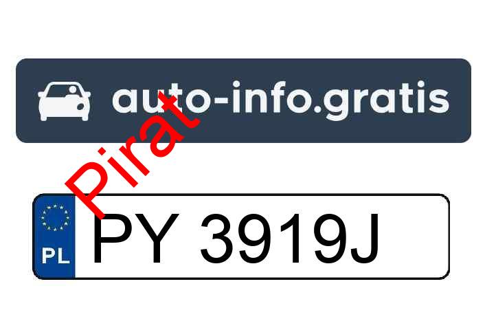 Pirat drogowy w pojeździe o numerach rejestracyjnych PY3919J