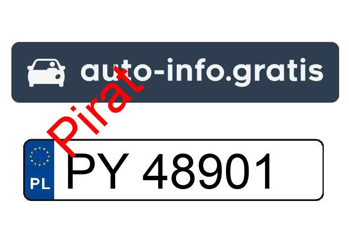 Pirat drogowy w pojeździe o numerach rejestracyjnych PY48901