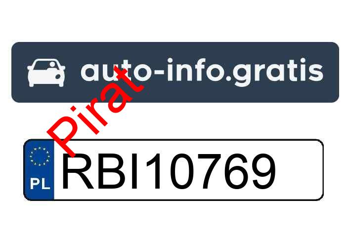 Pirat drogowy w pojeździe o numerach rejestracyjnych RBI10769