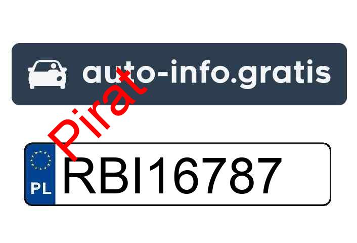 Pirat drogowy w pojeździe o numerach rejestracyjnych RBI16787