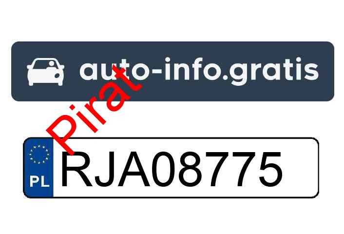 Pirat drogowy w pojeździe o numerach rejestracyjnych RJA08775