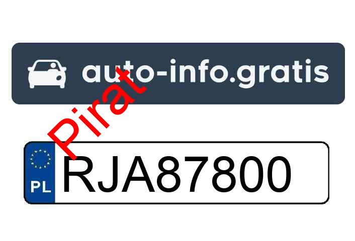 Pirat drogowy w pojeździe o numerach rejestracyjnych RJA87800