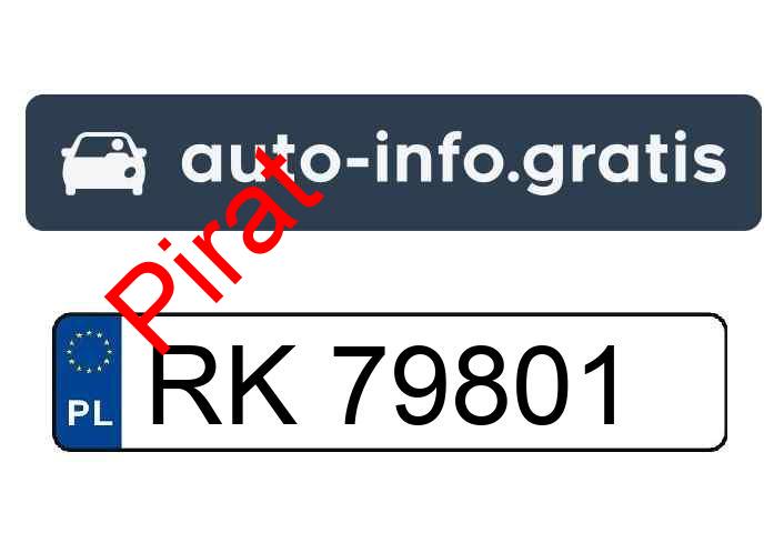 Pirat drogowy w pojeździe o numerach rejestracyjnych RK79801