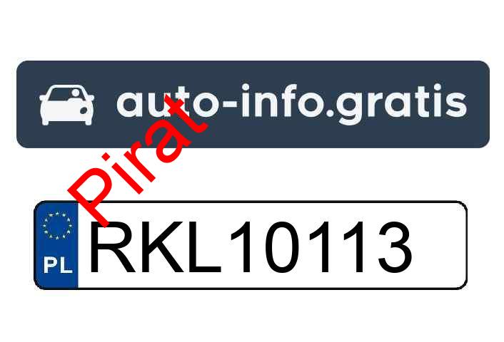 Pirat drogowy w pojeździe o numerach rejestracyjnych RKL10113