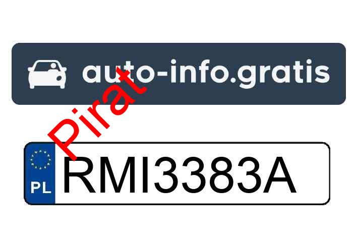Pirat drogowy w pojeździe o numerach rejestracyjnych RMI3383A