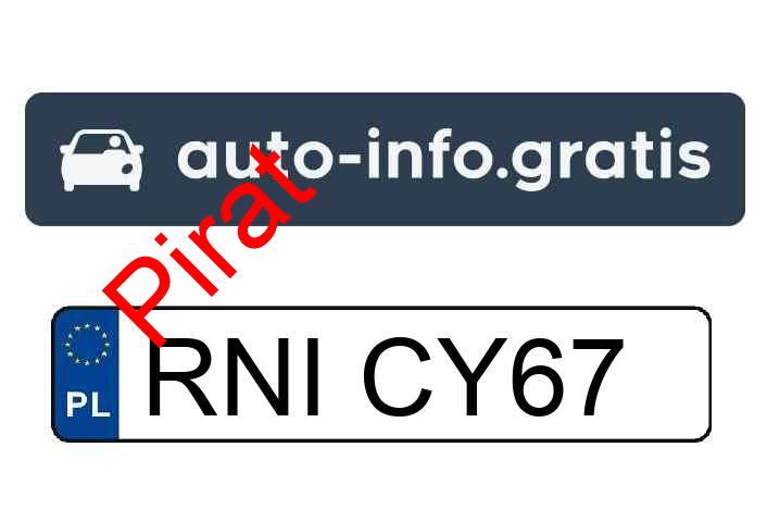 Pirat drogowy w pojeździe o numerach rejestracyjnych RNICY67