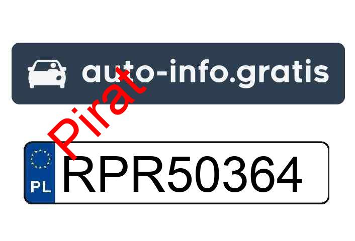 Pirat drogowy w pojeździe o numerach rejestracyjnych RPR50364