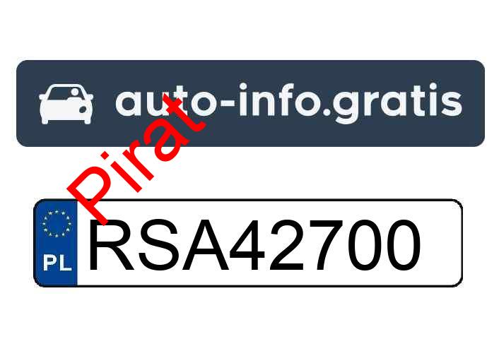 Pirat drogowy w pojeździe o numerach rejestracyjnych RSA42700