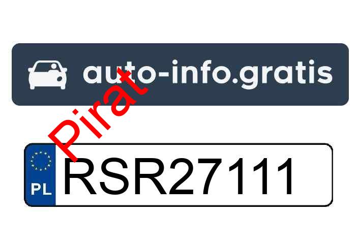 Pirat drogowy w pojeździe o numerach rejestracyjnych RSR27111