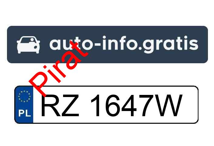 Pirat drogowy w pojeździe o numerach rejestracyjnych RZ1647W